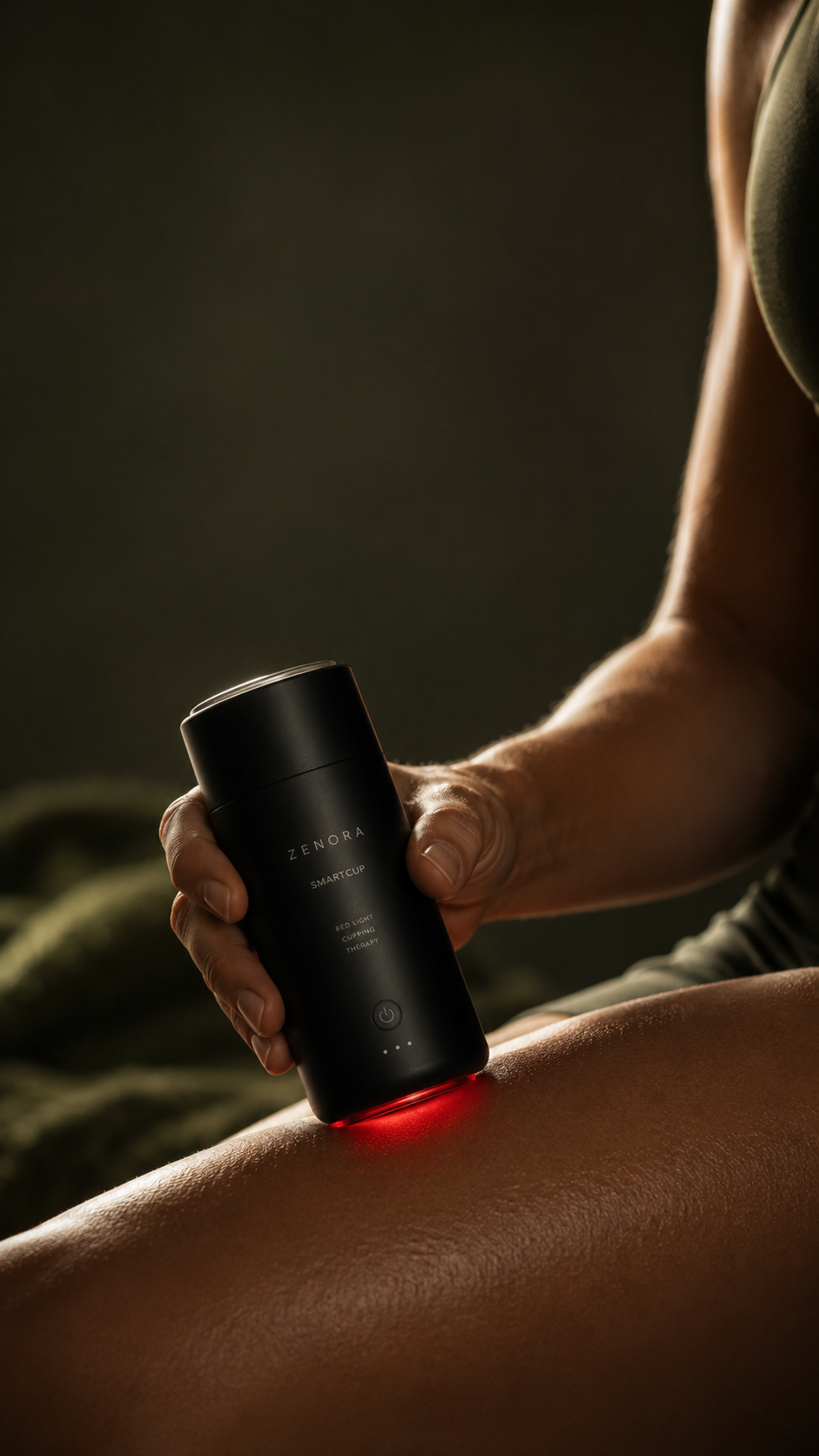 Zenora SmartCup — 3-in-1 Cupping, Red Light & Heat Therapy Device