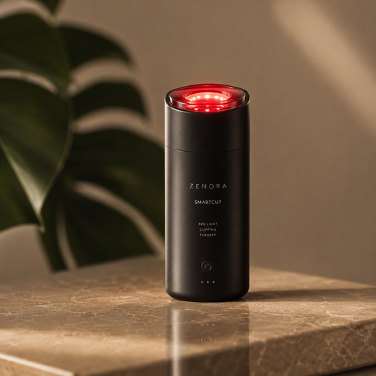 Zenora SmartCup — 3-in-1 Cupping, Red Light & Heat Therapy Device
