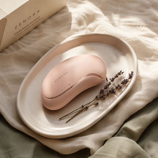 Zenora Period Relief Massager — Heat & Vibration Therapy for Cramps